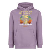 Lavender stay strapped or get clapped george washington Heavyweight Hoodie - FloraArt