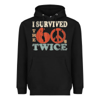 Black I Survived The Sixties 60s Twice Heavyweight Hoodie - FloraArt