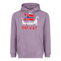 Lavender boat norwegian flag norway viking ship norway Heavyweight Hoodie - FloraArt