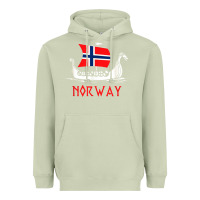 Matcha boat norwegian flag norway viking ship norway Heavyweight Hoodie - FloraArt