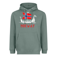 Sage boat norwegian flag norway viking ship norway Heavyweight Hoodie - FloraArt
