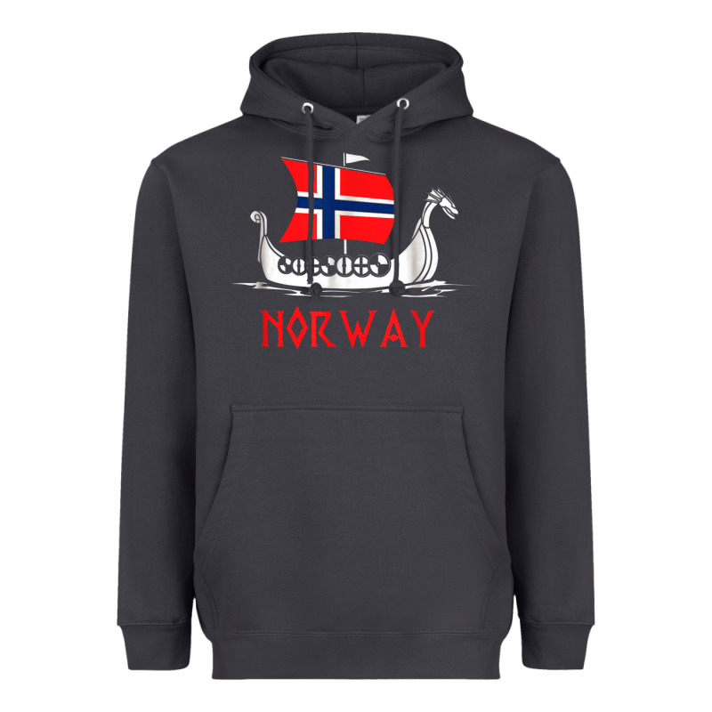 Boat Norwegian Flag Norway Viking Ship Norway Heavyweight Hoodie by FloraArt | Teevron