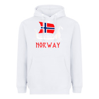 White boat norwegian flag norway viking ship norway Heavyweight Hoodie - FloraArt