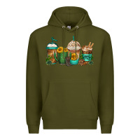 Army Green desert darlin coffee cups Premium Hoodie - Jasminsmagicworld