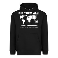 Black Seven Continents Shirt Heavyweight Hoodie - FloraArt