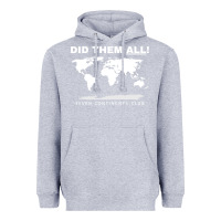 Heather Grey Seven Continents Shirt Heavyweight Hoodie - FloraArt
