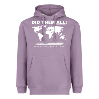 Lavender Seven Continents Shirt Heavyweight Hoodie - FloraArt
