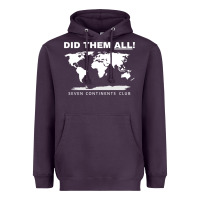 Plum Seven Continents Shirt Heavyweight Hoodie - FloraArt