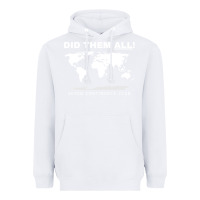 White Seven Continents Shirt Heavyweight Hoodie - FloraArt