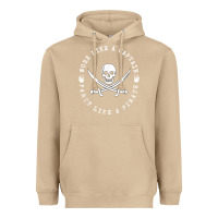 Mushroom Work like a captain party like a pirate Heavyweight Hoodie - FloraArt