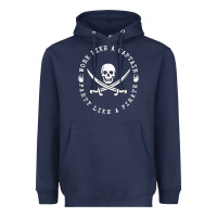 Navy Work like a captain party like a pirate Heavyweight Hoodie - FloraArt