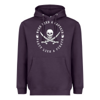 Plum Work like a captain party like a pirate Heavyweight Hoodie - FloraArt