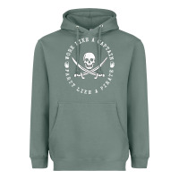 Sage Work like a captain party like a pirate Heavyweight Hoodie - FloraArt