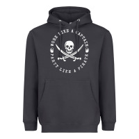 Smoke Work like a captain party like a pirate Heavyweight Hoodie - FloraArt