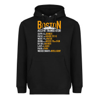 Black wicked smaht boston accent translator bostonians gifts shirt Heavyweight Hoodie - FloraArt