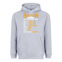 Heather Grey wicked smaht boston accent translator bostonians gifts shirt Heavyweight Hoodie - FloraArt