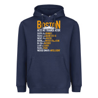 Navy wicked smaht boston accent translator bostonians gifts shirt Heavyweight Hoodie - FloraArt