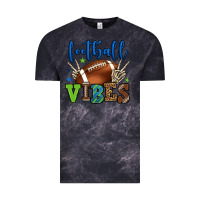 Cloud Black Football vibes green and blue Vintage Tee - HowdyJamesFarm