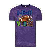 Cloud Purple Football vibes green and blue Vintage Tee - HowdyJamesFarm