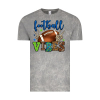 Cloud Rock Football vibes green and blue Vintage Tee - HowdyJamesFarm