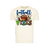 Vintage Arctic Football vibes green and blue Vintage Tee - HowdyJamesFarm