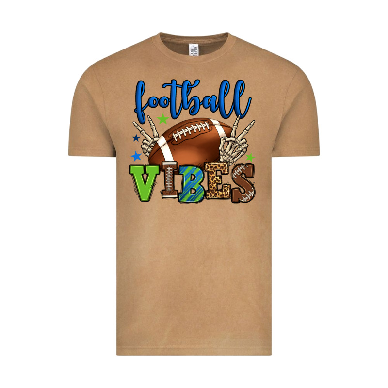 Football Vibes Green And Blue Vintage Tee by HowdyJamesFarm | Teevron