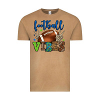 Vintage Camel Football vibes green and blue Vintage Tee - HowdyJamesFarm