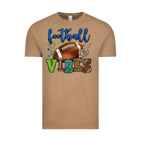 Vintage Coffee Football vibes green and blue Vintage Tee - HowdyJamesFarm