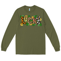 Army Green Western lucky St. Patrick's Day Long Sleeve Tee - CowGirlArtShop