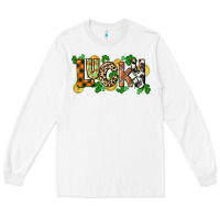 White Western lucky St. Patrick's Day Long Sleeve Tee - CowGirlArtShop