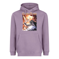 Lavender Clash of the Titans (Transparent) Heavyweight Hoodie - ArtMosaic