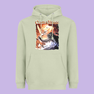 Clash Of The Titans (transparent) Heavyweight Hoodie Designed By Artmosaic