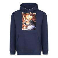 Navy Clash of the Titans (Transparent) Heavyweight Hoodie - ArtMosaic