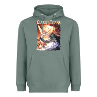 Sage Clash of the Titans (Transparent) Heavyweight Hoodie - ArtMosaic
