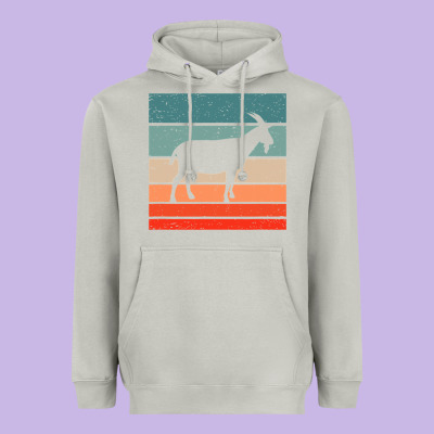 Goat Goats Retro Style Vintage 140 Goat Lover Heavyweight Hoodie Designed By Artmosaic