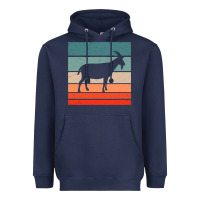 Navy goat goats retro style vintage 140 goat lover Heavyweight Hoodie - ArtMosaic