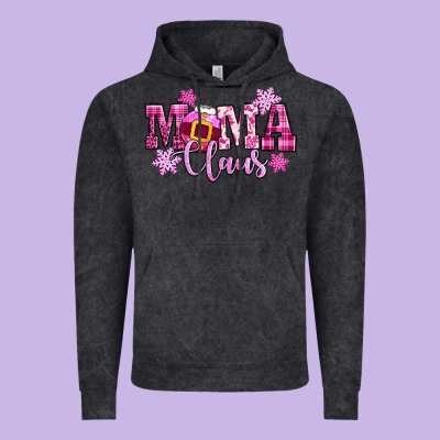 Mama Claus Pink Christmas Vintage Hoodie Designed By Cowgirlartshop