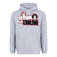 Heather Grey viva la bam Heavyweight Hoodie - ArtMosaic