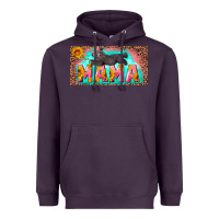 Plum mama with baby bear and leopard license plate Heavyweight Hoodie - Artiststas