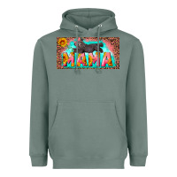 Sage mama with baby bear and leopard license plate Heavyweight Hoodie - Artiststas