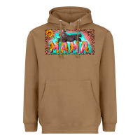 Toasted Coconut mama with baby bear and leopard license plate Heavyweight Hoodie - Artiststas