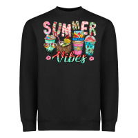 Black Summer Vibes Heavyweight Sweatshirt - CowhideDigitalArt