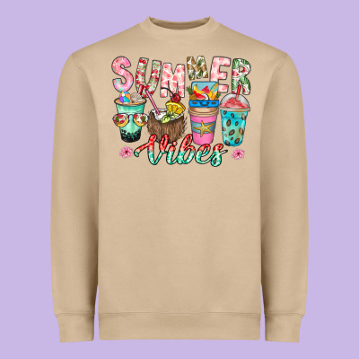 Summer Vibes Heavyweight Sweatshirt Designed By Cowhidedigitalart