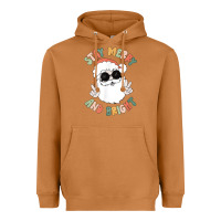 Meerkat funny groovy stay merry and bright christmas santa claus t shirt Heavyweight Hoodie - ArtMosaic