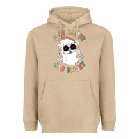 Mushroom funny groovy stay merry and bright christmas santa claus t shirt Heavyweight Hoodie - ArtMosaic