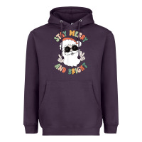 Plum funny groovy stay merry and bright christmas santa claus t shirt Heavyweight Hoodie - ArtMosaic