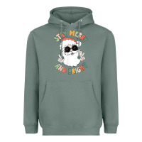 Sage funny groovy stay merry and bright christmas santa claus t shirt Heavyweight Hoodie - ArtMosaic