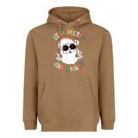 Toasted Coconut funny groovy stay merry and bright christmas santa claus t shirt Heavyweight Hoodie - ArtMosaic