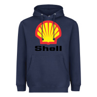 Navy Copy of shell gasoline Heavyweight Hoodie - ArtMosaic