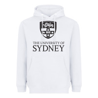 White The University of Sydney Heavyweight Hoodie - ArtMosaic